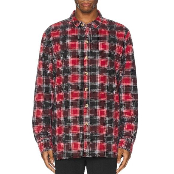 Revolve Rolla's Men At Work Quilted Cord Shirt Size Small NWT Shacket  Plaid - Picture 6 of 8